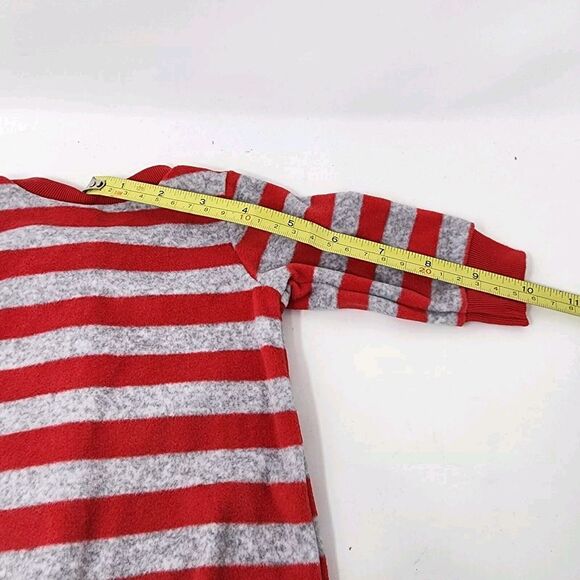 Carter's Just One You Newborn 0 months Reindeer Striped Fleece Footed Pajama - Picture 9 of 12